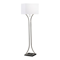 Nova - Nova Jubilee Antique Nickel Hourglass Floor Lamp - Floor Lamps