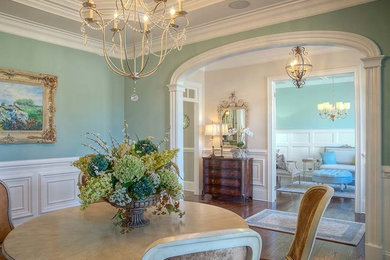 Transitional dining room photo in Raleigh