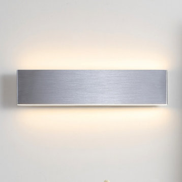 Ajax 20.25" Dimmable Integrated Led Metal Wall Sconce, Brushed Aluminum