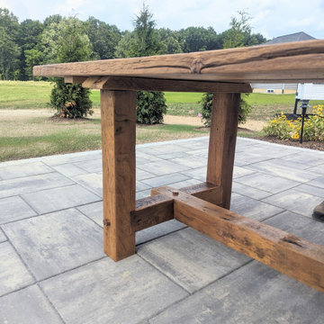 Reclaimed Barn Wood Patio Table | Custom Outdoor Dining Table