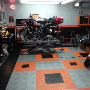 Harley-Davidson Home Garage with RaceDeck Garage Flooring