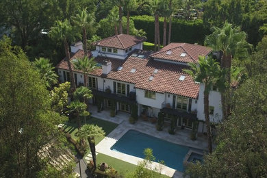 This is an example of a large mediterranean home in Los Angeles.