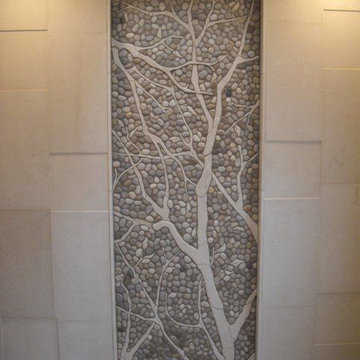 Zen Paradise Natural Pebble Tiles Installations