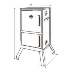 Square Smoker Covers 27" W X 20" D X 42" H (Grey) - Smokers