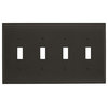 Candler 4 Toggle Black Bronze Wall Plate