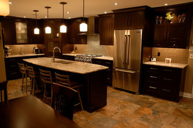 Inspiration for a contemporary kitchen remodel in London