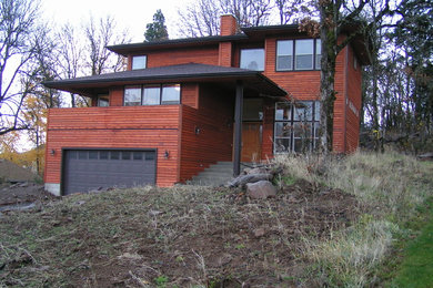 Example of a minimalist exterior home design in Portland