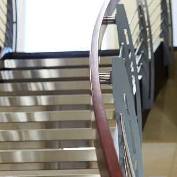 Stainless Clad Treads with Custom Railing