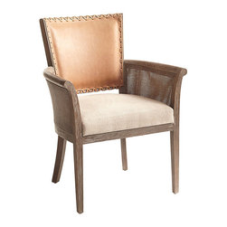 Rustic Stitched-Back Armchair - Armchairs And Accent Chairs