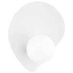 Mitzi by Hudson Valley - Leni 1-Light Wall Sconce Texture White - Beautiful and botanical, Leni features a petal-shaped shade that is chic and soothing. Light fills the shade and creates uplight, and the Bulbs (Not Included) underneath provides a bright glow that reflects beautifully off the textured white shade behind it. Available as a one-light wall sconce and five-light pendant, the monochromatic, all-white finish works well with a variety of interiors.