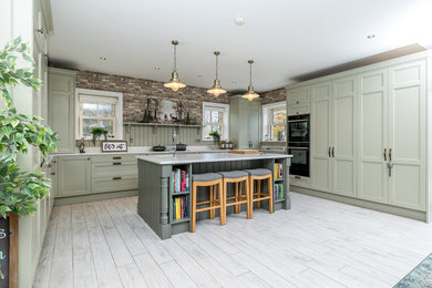 French Grey Kitchen with Custom Pantry