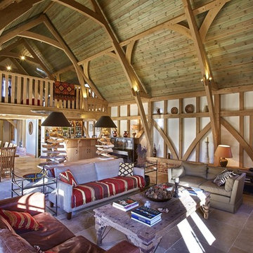 Oak framed party barn with home bar