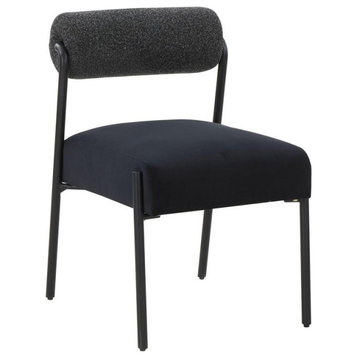 Jolene Black Velvet Dining Chair Set of 2