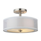 El Dorado Satin Nickel Semi-Flush Mount Ceiling Light Fixture, 20-7812
