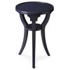 Butler Round Accent Table, Blue