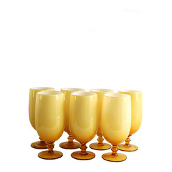CARLO MORETTI AMBER CASED DRINKING GLASSES - 7 PCS - Cocktail Glasses