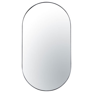 Capsule Wall Mirror, Painted Chrome