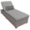 Florence Chaise Wicker Patio Furniture Gray