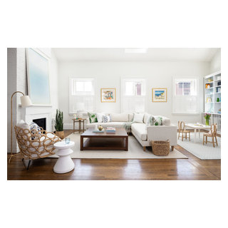 Harvard Street Condo - Beach Style - Living Room - Boston - by Sarah ...
