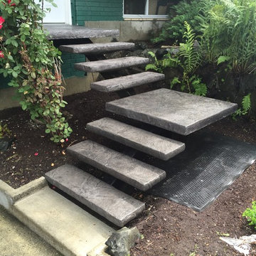 Stamped Floating Stairs