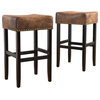 GDF Studio Chantelle Studded Accent Leather Counter Stools, , Set of 2