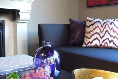 Eclectic living room photo in Dallas