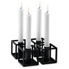Kubus 1 Candleholder, Black, 2.6"x2.6 " Black