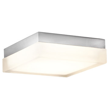 LED Wall/Ceiling Mount, Titanium With Opal