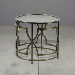 nickel emblem table - Side Tables And End Tables