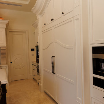 Decorative Refrigerator Cabinet Panel With Decorative Molding