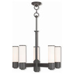 Livex Lighting - Livex Lighting 52105-92 Weston - Five Light Dinette Chandelier - This stunning design features a polished nickel fiWeston Five Light Di English Bronze Satin *UL Approved: YES Energy Star Qualified: n/a ADA Certified: n/a  *Number of Lights: Lamp: 5-*Wattage:60w Candelabra Base bulb(s) *Bulb Included:No *Bulb Type:Candelabra Base *Finish Type:English Bronze