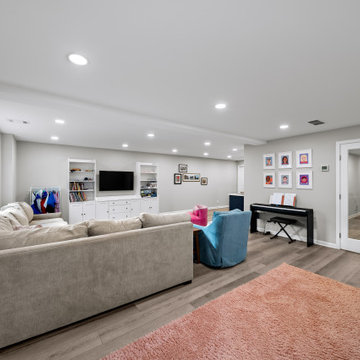Basement Remodeling for Kids' Play Space & Luxurious Master Bathroom Renovation