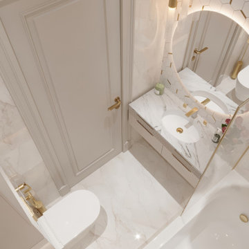 Modern Rectangular Built-in Solid Surface Bathtub Collection