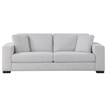 Lexicon Solaris 18" Modern Plywood and Fabric Sofa in Gray Finish