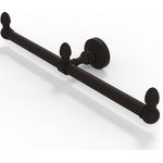 Allied Brass - Waverly Place 2 Arm Guest Towel Holder, Oil Rubbed Bronze - This elegant wall mount towel holder adds style and convenience to any bathroom decor. The towel holder features two arms to keep a pair of hand towels easily accessible in reach of the sink. Ideally sized for hand towels and washcloths, the towel holder attaches securely to any wall and complements any bathroom decor ranging from modern to traditional, and all styles in between. Made from high quality solid brass materials and provided with a lifetime designer finish, this beautiful towel holder is extremely attractive yet highly functional. The guest towel holder comes with the 12 inch bar, a wall bracket with finial, two matching end finials, plus the hardware necessary to install the holder.