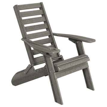 Adirondack Chair With Cup Holder, Driftwood Gray, Without Smart Phone Holder