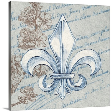 "French Fleur de Lis I" Wrapped Canvas Art Print, 30"x30"x1.5"