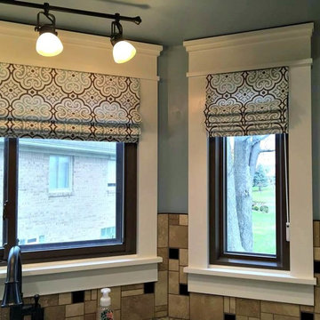 Custom Roman Shades Kitchen - Oakland County
