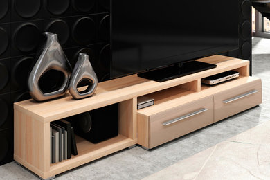 Lumio TV Stand in Light Oak / Mokko by Mod Manhattan Furniture