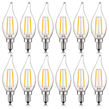 Luxrite 4W Candelabra LED Bulb Dimmable 400lm E12, 4000k - Cool White