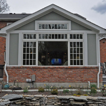 KITCHEN TO FAMILY ROOM TO SUNROOM TO WATERFEATUREGERBUS REMODELING xERNST CUSTO