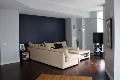 Living room - contemporary living room idea in New York