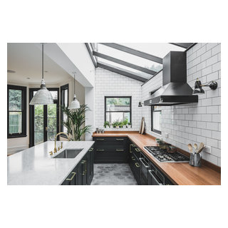 Industrial Dark Green Kitchen with a Vintage Twist - Industrial ...