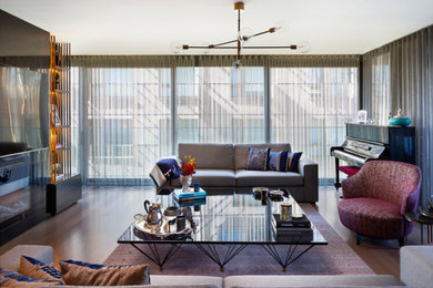 Living room - contemporary living room idea in Orange County
