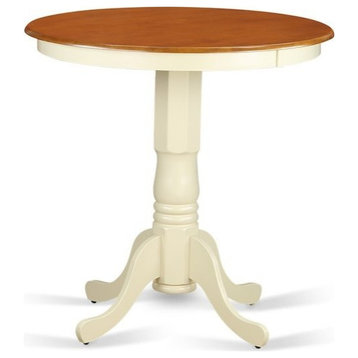 Eden Round Counter Height Table Finished In Linen White