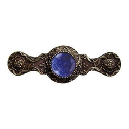 Inviting Home Inc. - Victorian Pull, Antique-Style Brass With Blue Sodalite - Cabinet And Drawer Handle Pulls