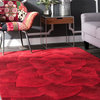 nuLOOM Hand-Tufted Floral Transitions Wool Area Rug, Red, 6'x9'