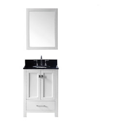 Modern Fittings - Caroline Avenue 24" Single Bathroom Vanity Set, White - Bathroom Vanities And Sink Consoles