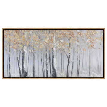 Aspen Canvas Wall Art With Gold Frame