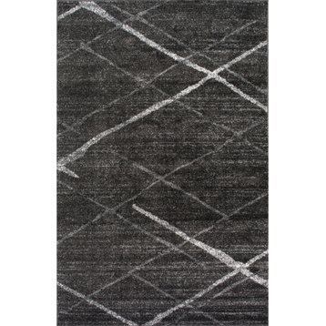 nuLOOM Thigpen Striped Contemporary Area Rug, Dark Gray, 3'x5'